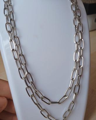 collana doppia acciaio inossidabile 