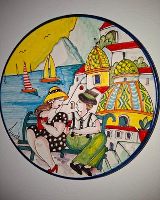 piatto decorativo  ceramica di Vietri sul Mare