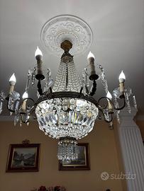 Lampadario Cristallo a Mogolfiera con  applique