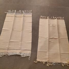 coppia di canovacci in cotone vintage 