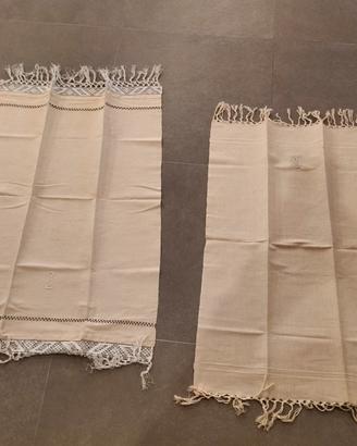 coppia di canovacci in cotone vintage 