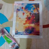 diamond painting 30x40 casa sul mare