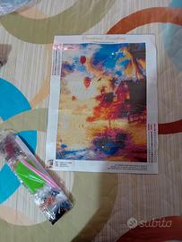 diamond painting 30x40 casa sul mare