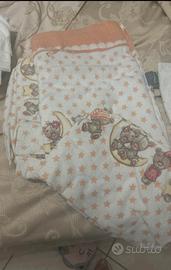 3 set lenzuola flanella piu 2 incerate culla