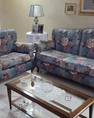Coppia divani 3+2 posti , texture floreale