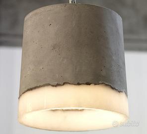 Lampadario in cemento e silicone da design