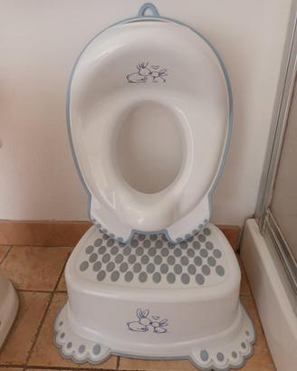 Accessori bagno per bambini riduttore wc e scalino