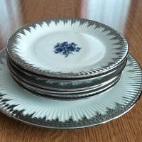 Set vintage dolce 6 piattini più piatto da portata