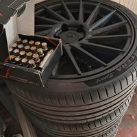 set 4 cerchi e gomme keskin 18" golf 7