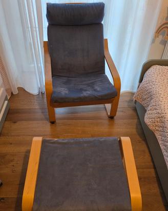 Poang Azzurra con Poggiapiedi