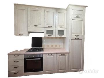 CUCINA LINEARE CLASSICA COLORE AVORIO DECAPE'