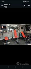 Panca palestra piana set 3 pezzi