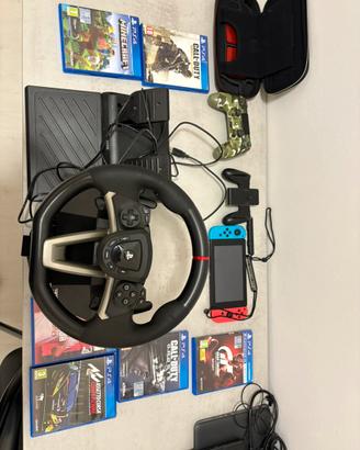 Volante ps4 + nintendo swich