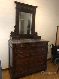 Comò/Cassettiera con Specchio Fine 800 Inizio '900