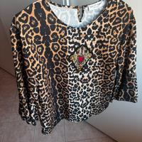 Camicia/blusa Odi et Amo animalier con ricamo