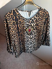 Camicia/blusa Odi et Amo animalier con ricamo