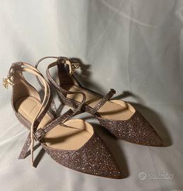 Tacchi bassi “What for” Glitterati Rossi