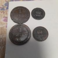 lotto 4 monete 2 stato Pontificio 2 reg.lomb.venet