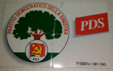 Prima tessera PDS, Pci comunismo