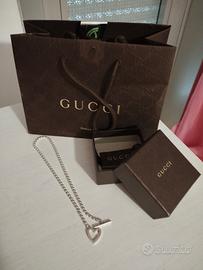 Collana Gucci boule cuore argento 925