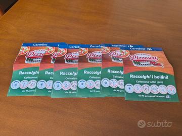 piatti pizza Carrefour 6 schede complete 