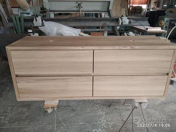 bagno sospeso con 4 cassettoni in rovere