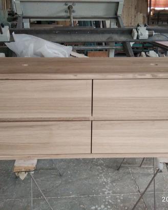 bagno sospeso con 4 cassettoni in rovere