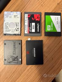 Varie ssd e un hdd