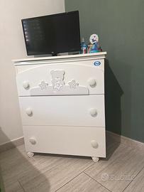 Culla e fasciatoio Pali "Orsetto & Stelle"