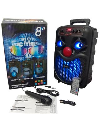 Cassa bluetooth portatile karaoke 300 watt pmpo 