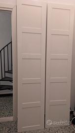 Coppia ante Ikea Bergsbo bianche per armadio Pax