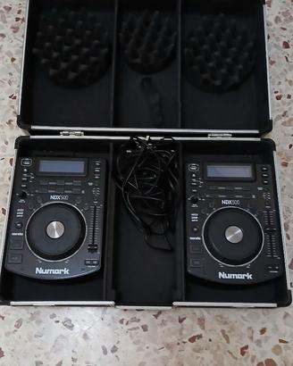 Coppia lettori Numark NDX500 con flycase rigido