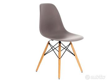 4 sedie Vitra Eames Mauvè Grigio