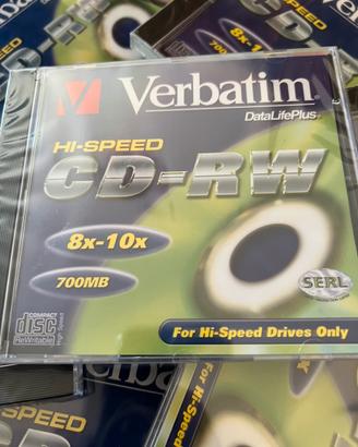 CD-RW Verbatim DataLifePlus HI-SPEED lotto 8 pezzi