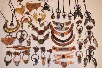 Collane e pendenti elettroformati in rame