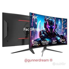 Monitor gaming curvo KTC  H32S17 32” 180 Hz  nuovo