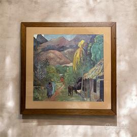Paul Gauguin stampa “ paesaggio Tahitiano”