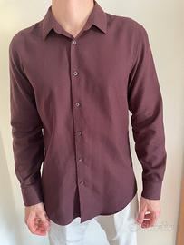 camicia Zara bordeaux slim fit taglia L