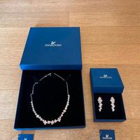 Swarovski parure collana ed orecchini