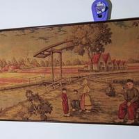 arazzo olandese e 2 piatti