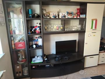 mobile salotto in legno nero