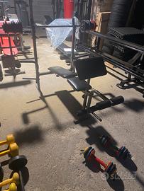 Panca + bilanciere + manubri + 60kg