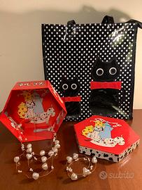 Collana e bracciale cuori