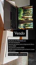MacBook Air M3 16GB Ram - 256GB SSD 13”