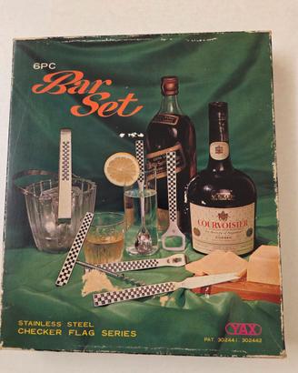 Set Kit bar 6 pz acciaio Stainless Steel del 1987