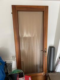 Porta interna legno vetro satinato 80x210