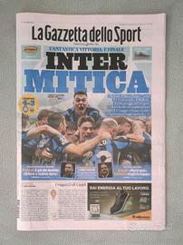 GAZZETTA DELLO SPORT 7 MAGGIO 2025  INTER MITICA