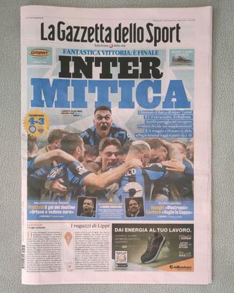 GAZZETTA DELLO SPORT 7 MAGGIO 2025  INTER MITICA
