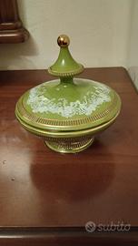 Elegante Bonbonnière Vintage Verde - Porcellana Fi