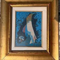 Gianni Dova, Uccello, incisione lastra d'argento